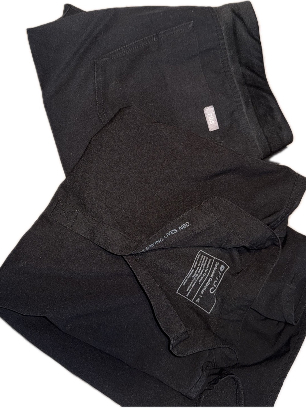 Figs Black Medical Scrub Top and Pants
